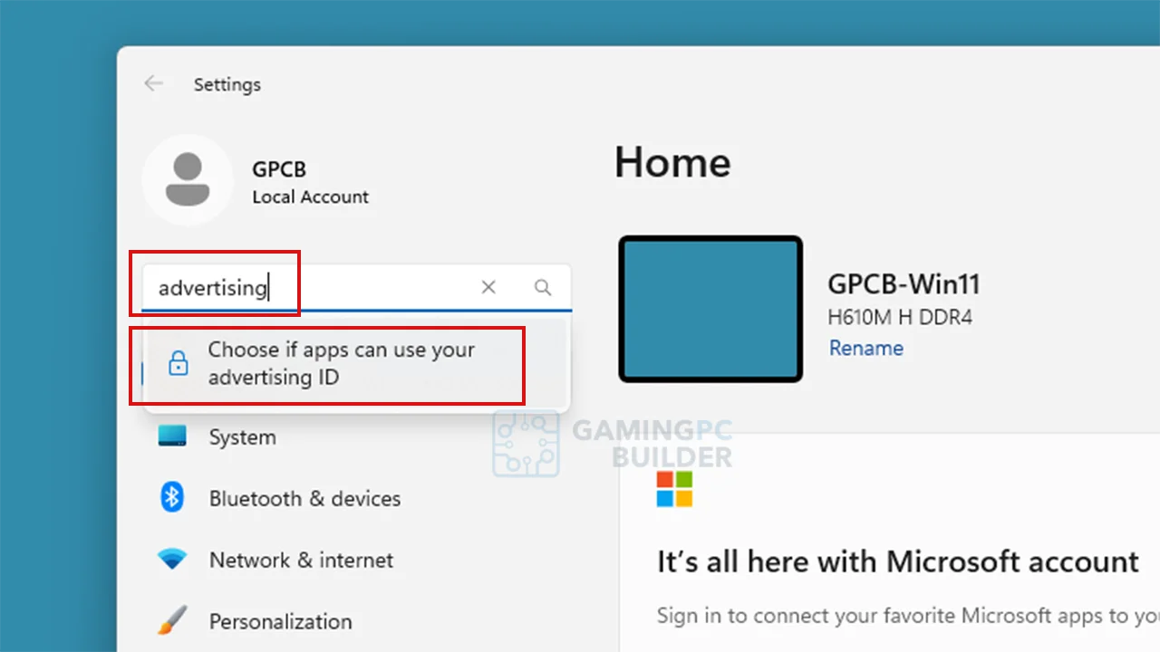 Choose if apps can use your advertising ID