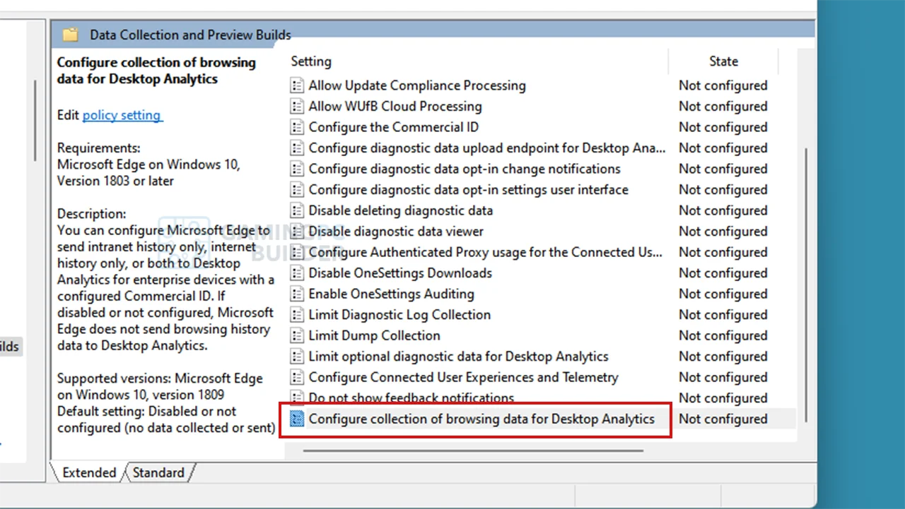 Configure collection of browsing data for Desktop Analytics