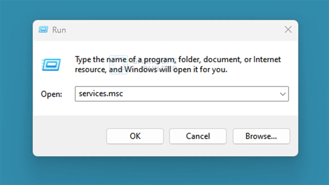 run services.msc