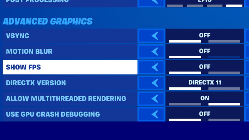 How to Show FPS Counter