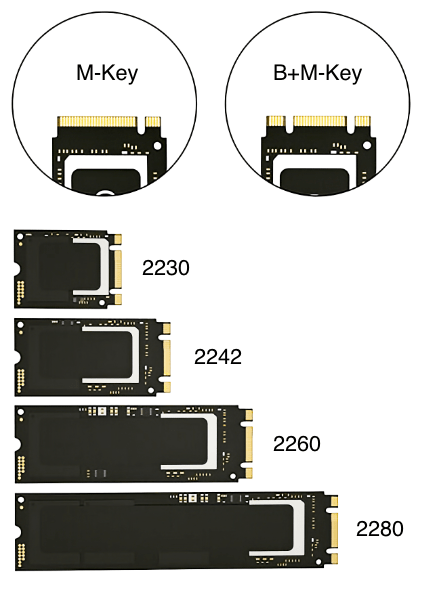 M2 Keying and Sizes