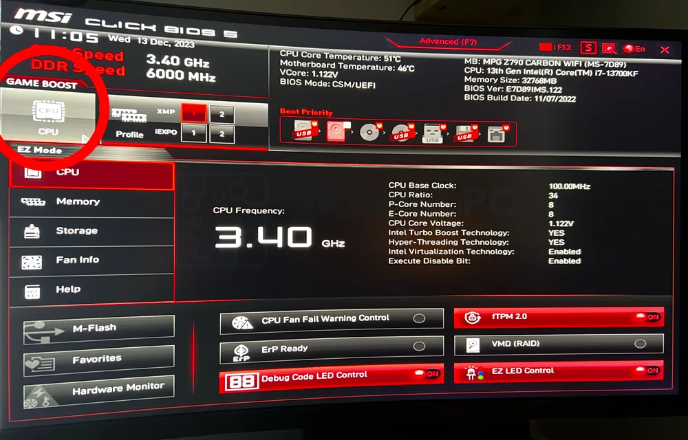 MSI Game Boost