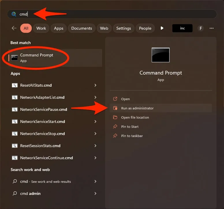 Step 1 Open command prompt