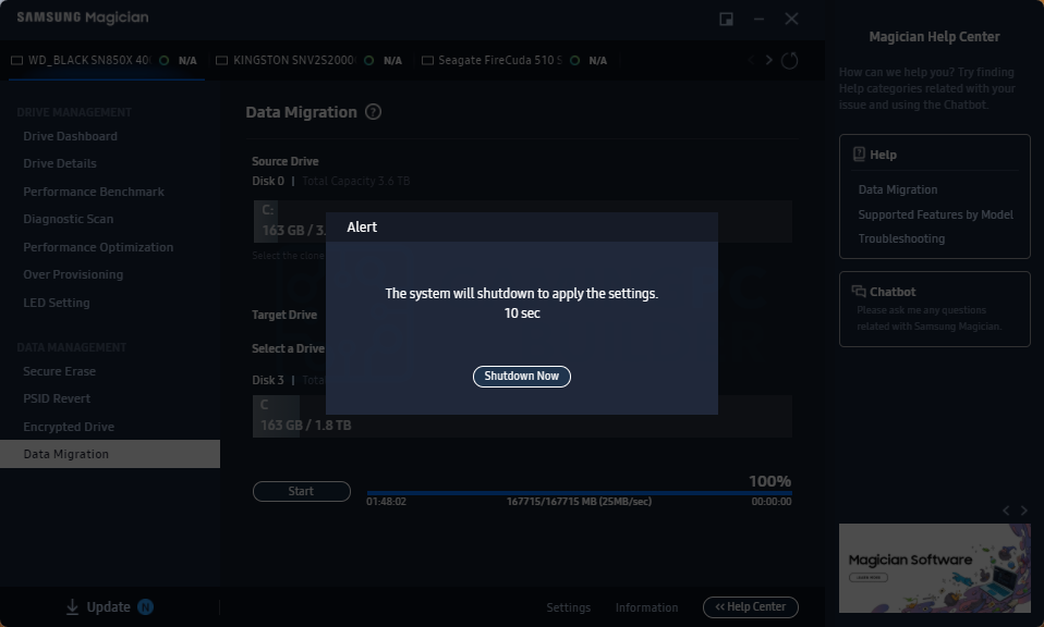 Step 5 Shutdown message