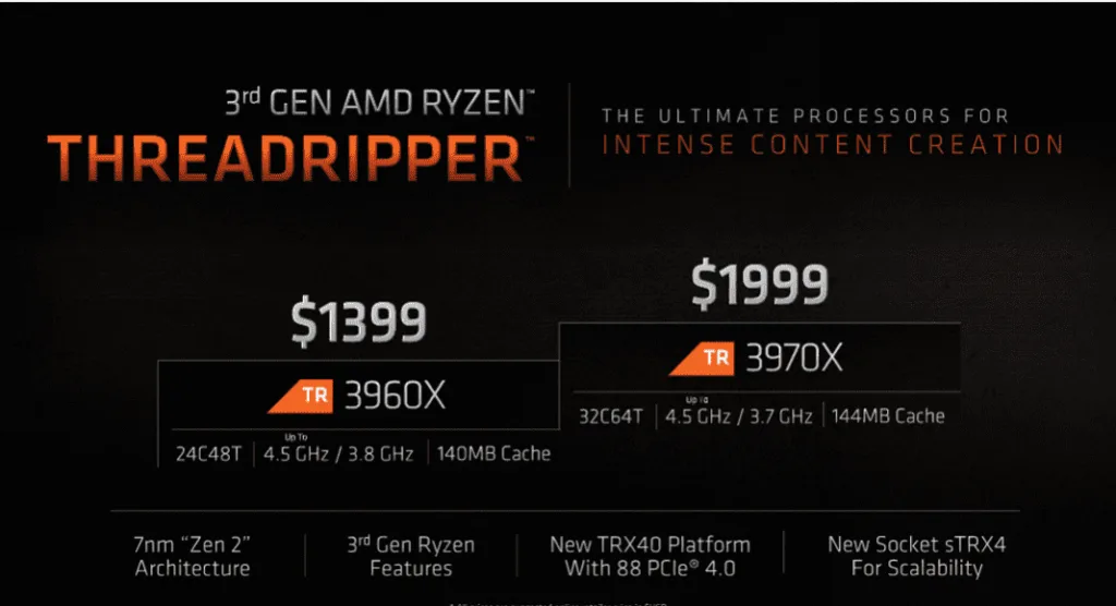 Threadripper 3960X 3970X