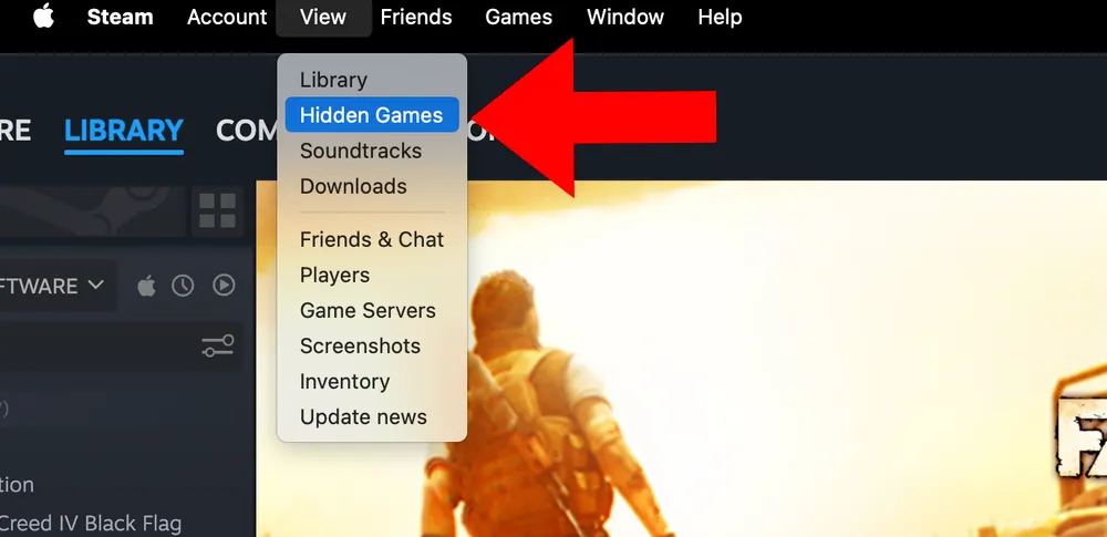 Unhide games in Steam
