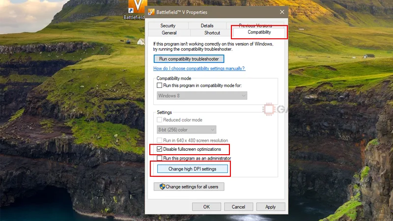 Battlefield V DPI settings