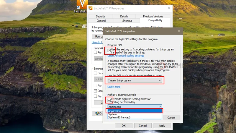 Battlefield V DPI settings