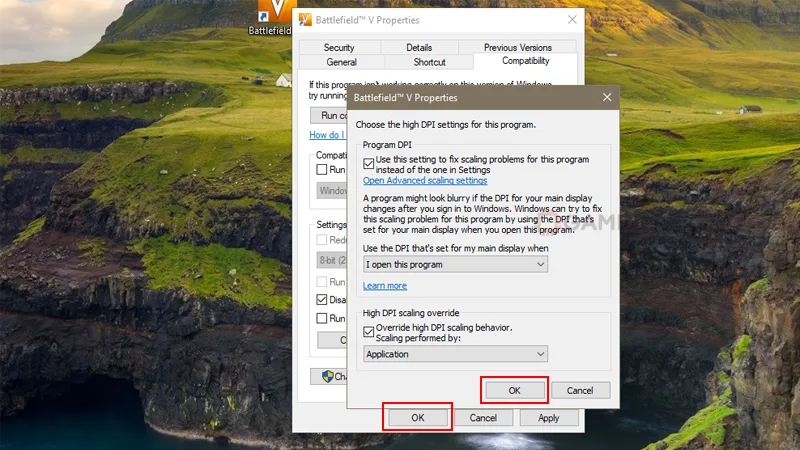 Battlefield V DPI settings