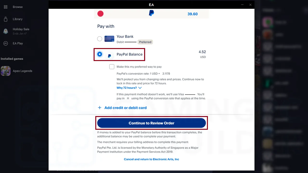 How To Buy Games on EA App Using PayPal