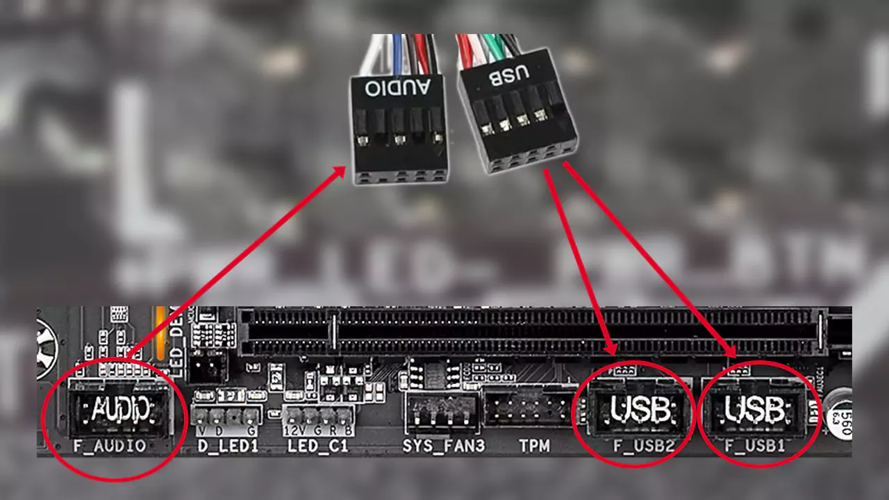 front panel case connectors