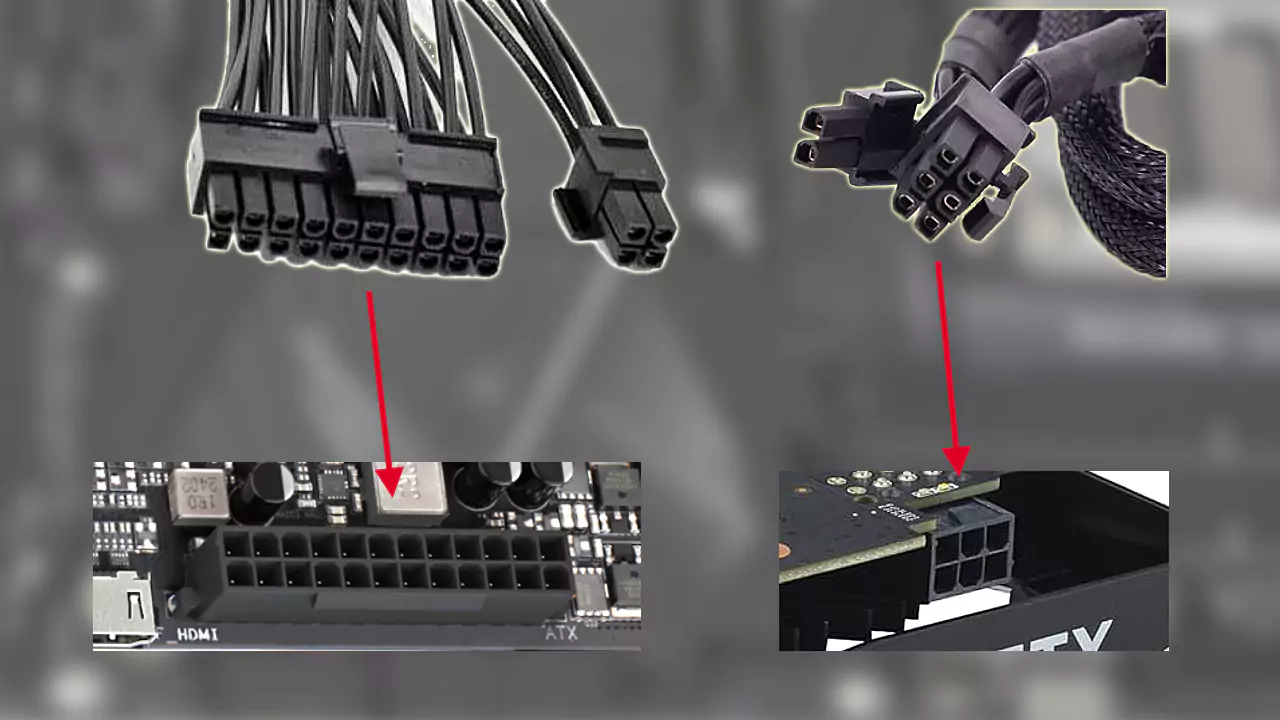 connect psu cables