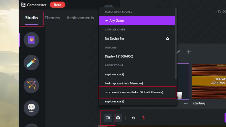 Gamecaster game not detected