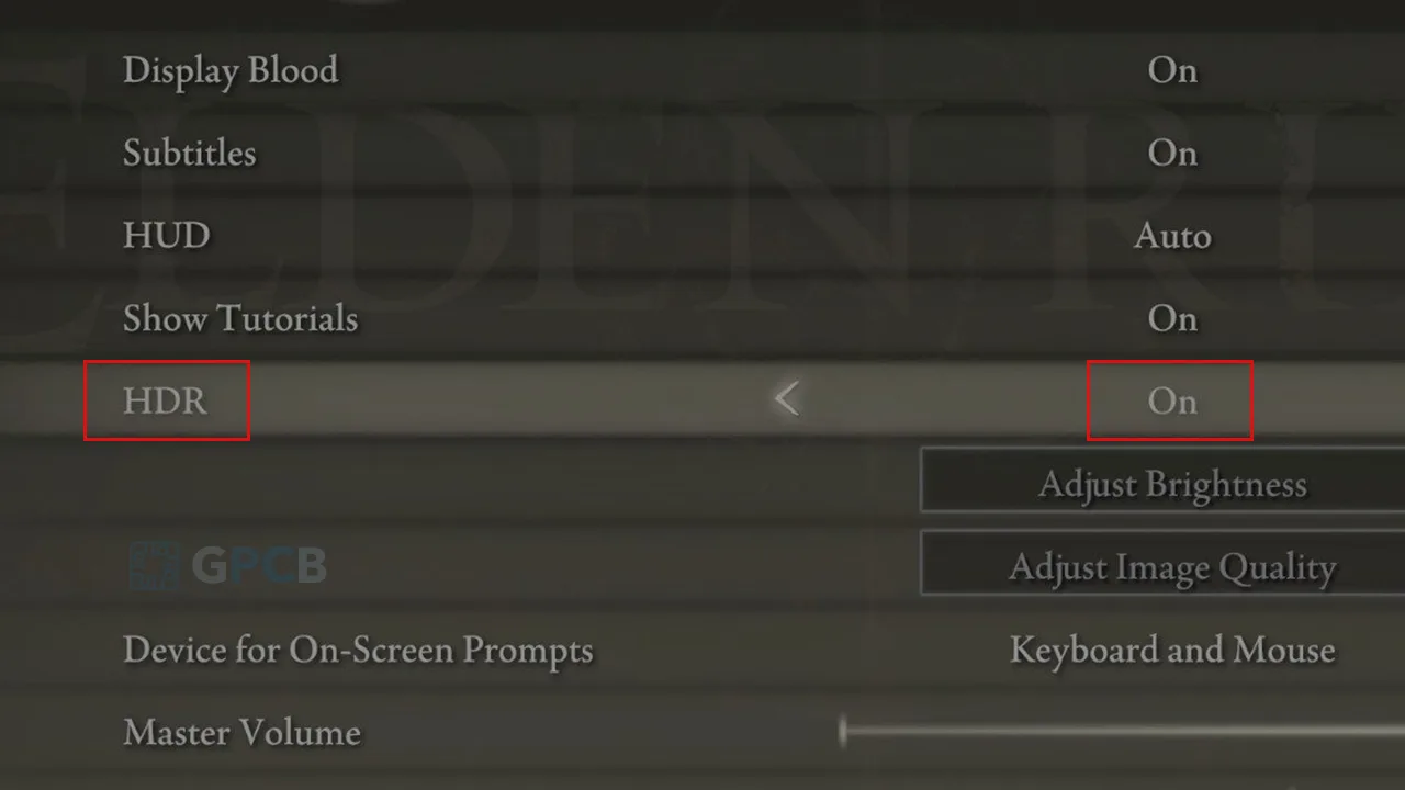 Game Setting HDR