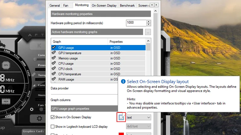 MSI Afterburner Overlay Customization Guide