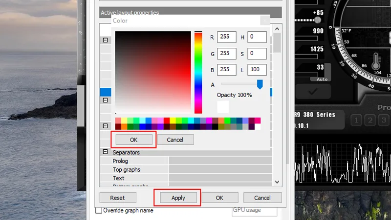 MSI Afterburner Overlay Customization Guide