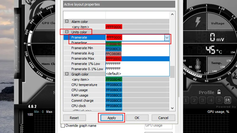 MSI Afterburner Overlay Customization Guide