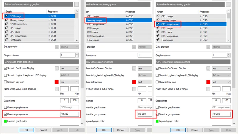 MSI Afterburner Overlay Customization Guide