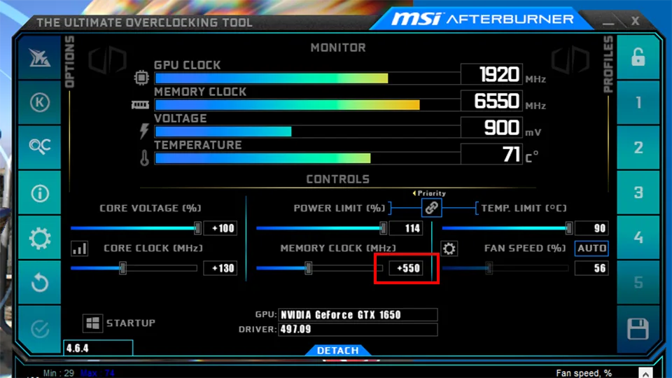 Overclock Graphics Card Using MSI Afterburner
