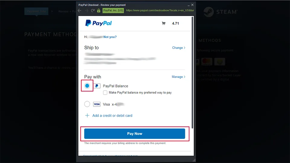 Buy Games on Steam Using PayPal