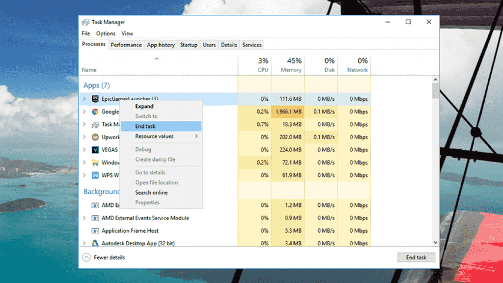 task manager end task